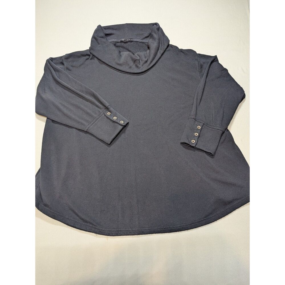 Jane & Delancey Womens 3X Gray Cowl Neck Tunic Top Long Sleeve Button Cuffs